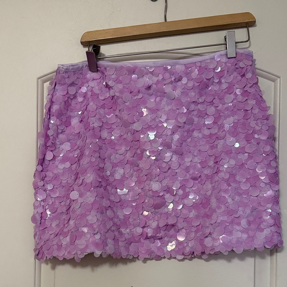 Zara Pink Sequin Mini Skirt